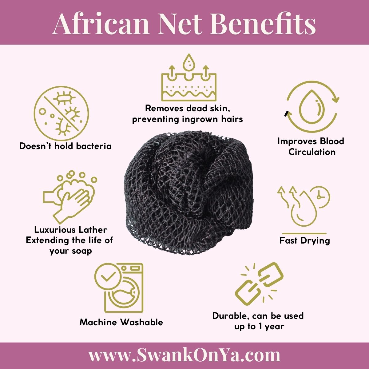 African Net Sponge: Black