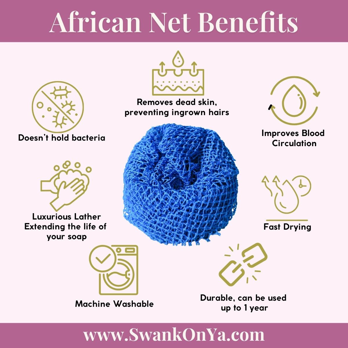 African Net Sponge: Lighting Blue