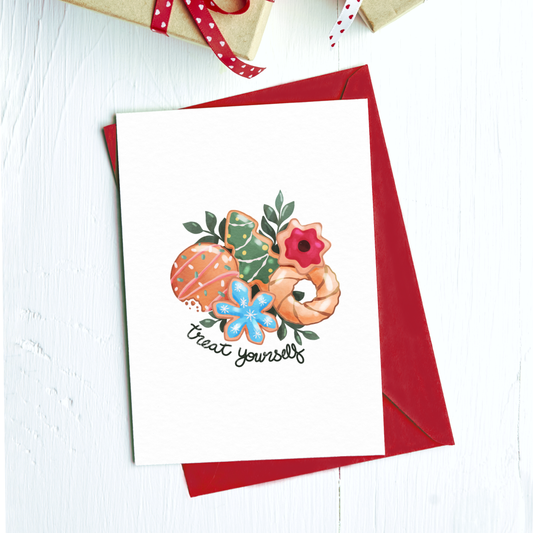 Holiday Greetings- Treat Yourself Holiday Greeting Card