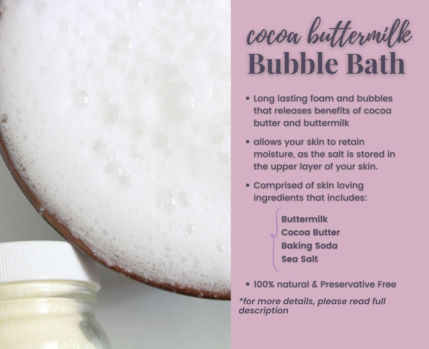 Cocoa Butter Milk Bubble Bath Powder