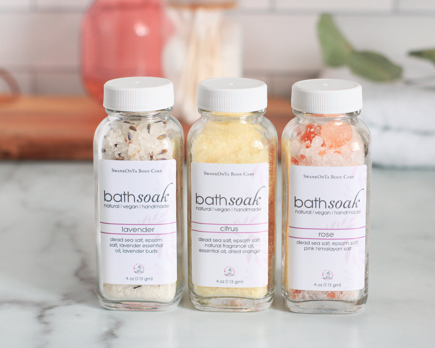 Natural Bath Salt Soak Set